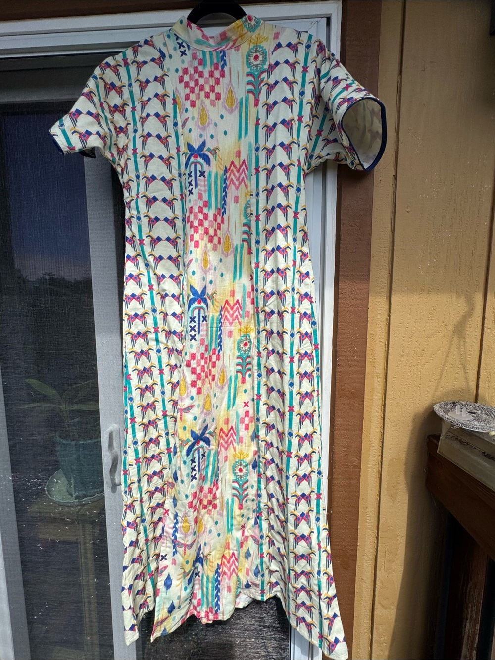 Madison Qala Morning Museum Walk Cotton linen Ikat Dress